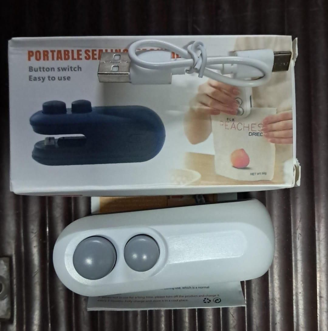 Portable Mini Sealing Machine 2 in 1 USB Rechargeable.