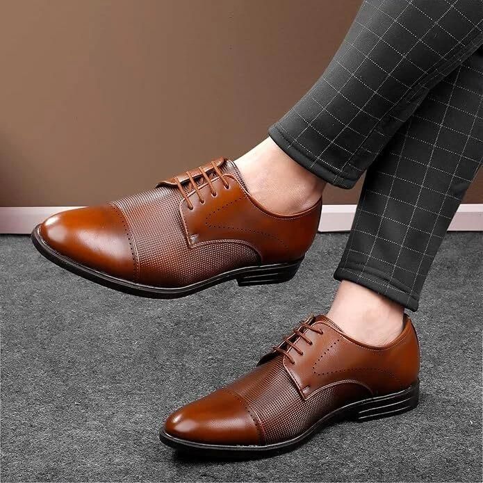 Vendexi men’s brown formal shoes