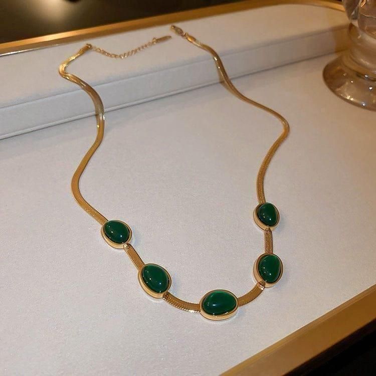 Crystal Pendant Necklace Set With Bracelet | Vendexi