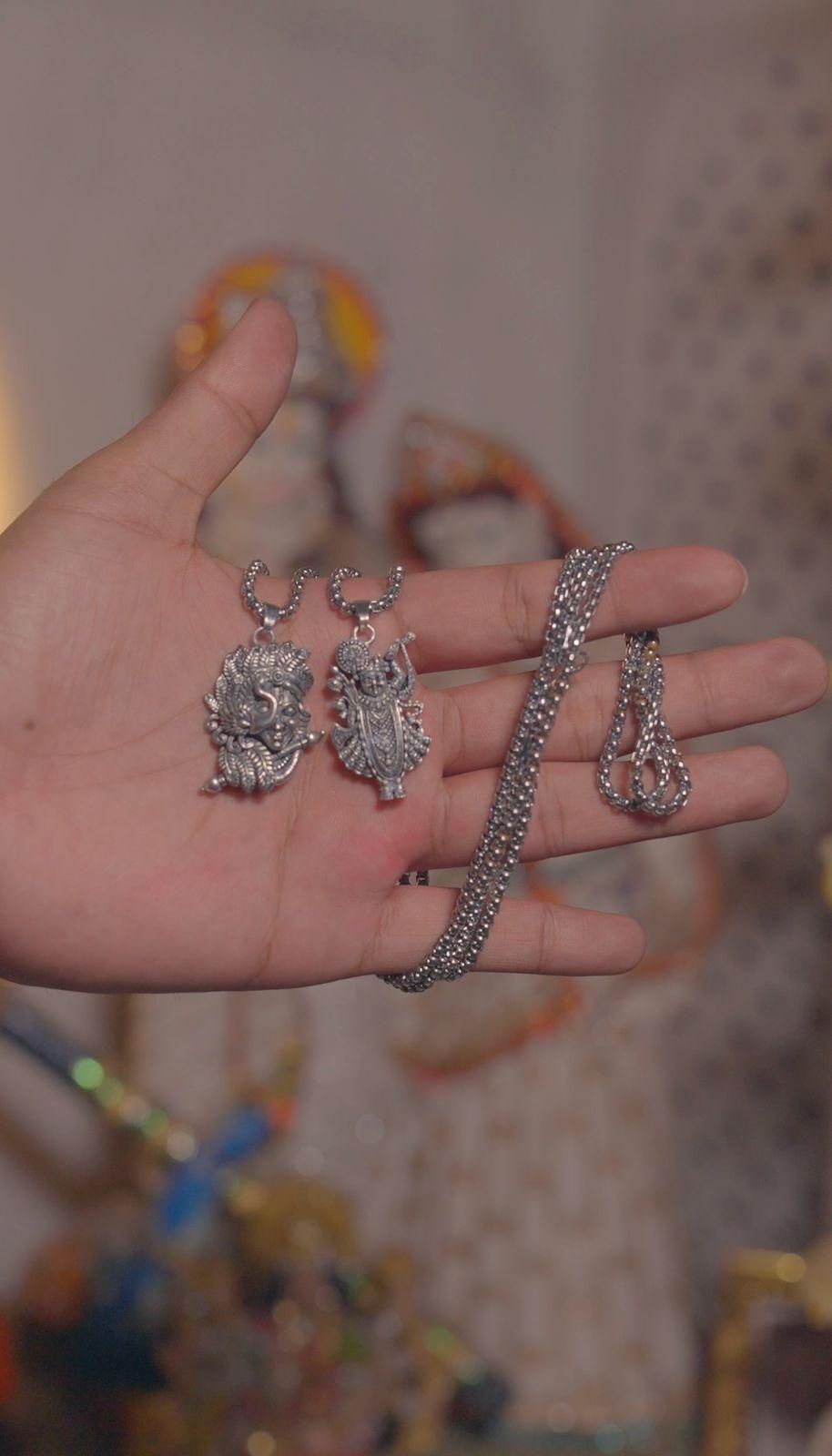 Krishna & Shreenathji Pendant with Chain Buy 1 Get 1 Free by Vendexi