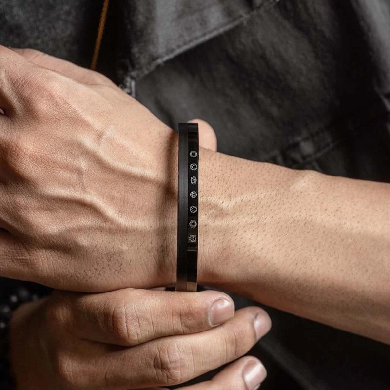 Vendexi balance 7 chakra Kada bracelet men