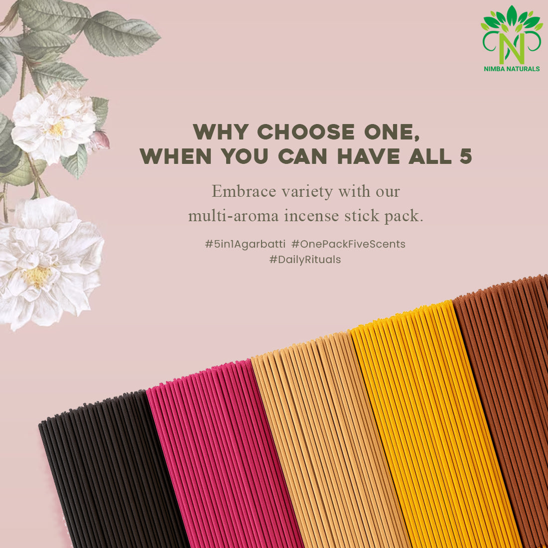 5 in 1 Incense Stick Combo (400gm)