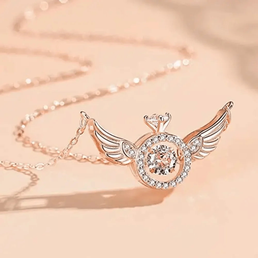 Rose Gold Angel Wings Pendant Chain | Vendexi