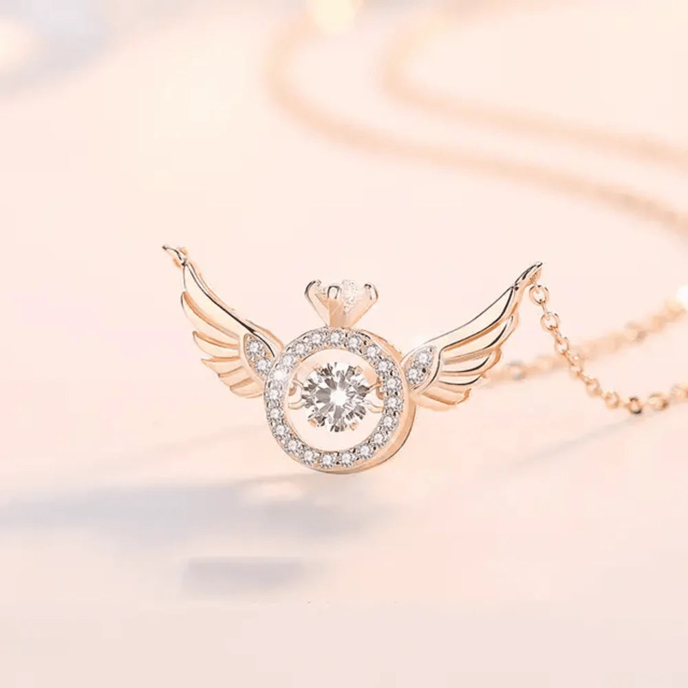 Rose Gold Angel Wings Pendant Chain | Vendexi