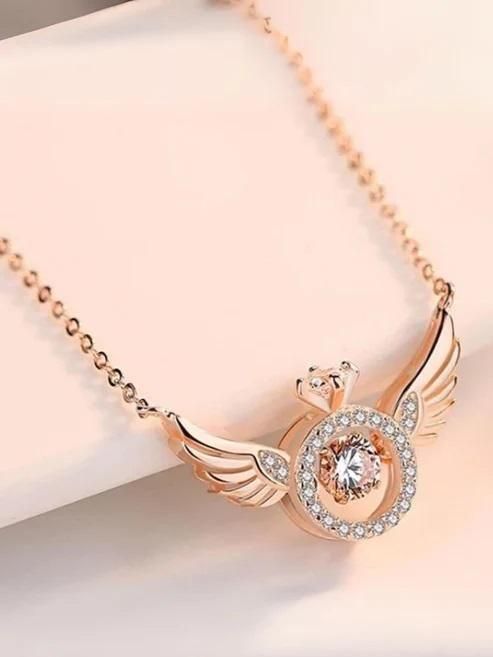 Rose Gold Angel Wings Pendant Chain | Vendexi
