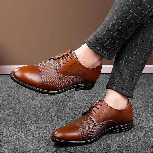 Vendexi men’s brown formal shoes