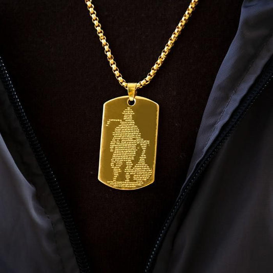 Vendexi golden Hanuman Chalisha pendant chain