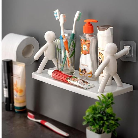Vendexi single white wall shelf for organization