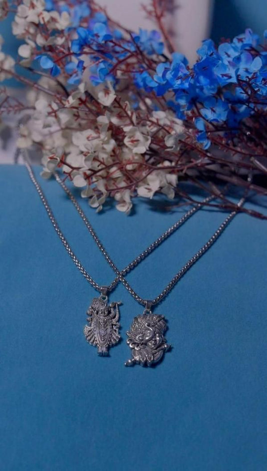 Krishna & Shreenathji Pendant with Chain Buy 1 Get 1 Free by Vendexi