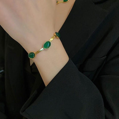 Crystal Pendant Necklace Set With Bracelet | Vendexi